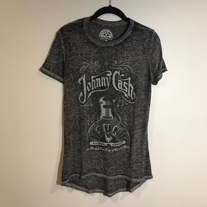 Johnny Cash Gray Short Sleeve Tee